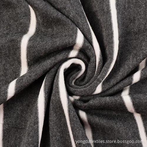 Yarn Dyed 94% Rayon 6% Spandex Stripe Fabric